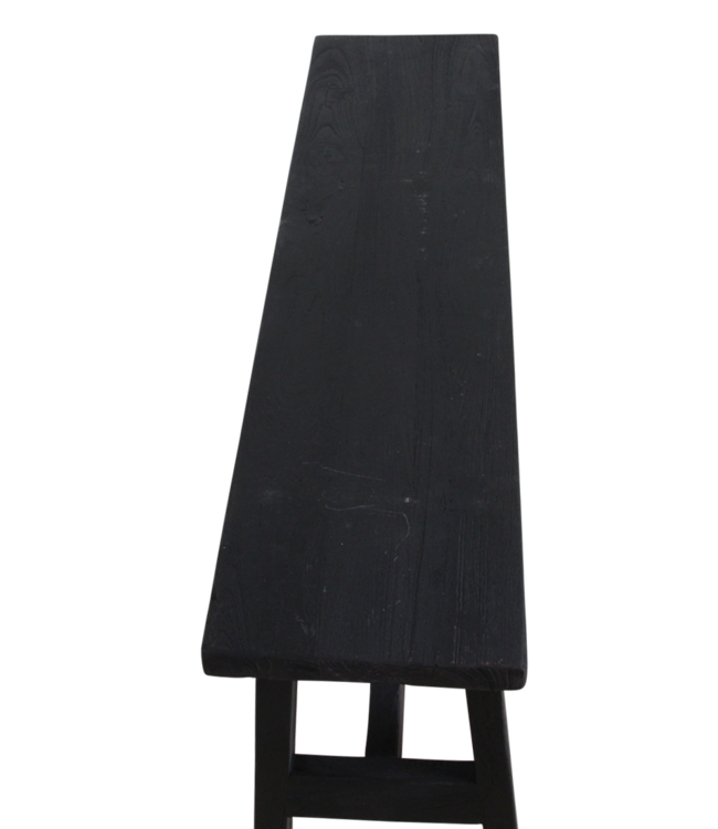 Raw Materials Amsterdam Factory Bushalte Bank | Groot | Zwart | L85 x B20 x H50 cm