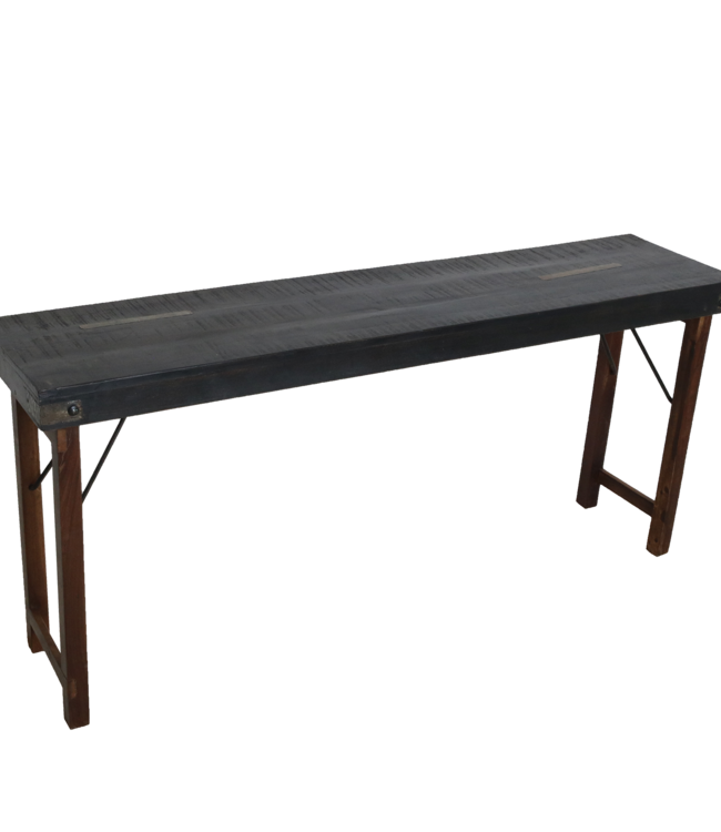 Raw Materials Amsterdam Opklapbare Sidetable | Zwart | H76 x B170 x D40 cm