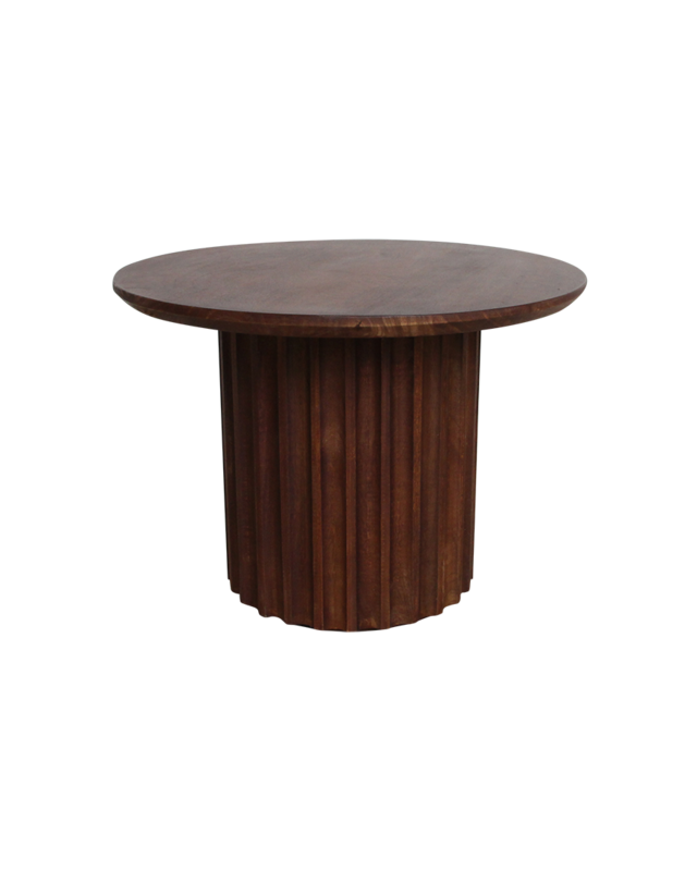 Raw Materials Amsterdam Bullnose Bijzettafel | Bruin | H48 x D55 cm