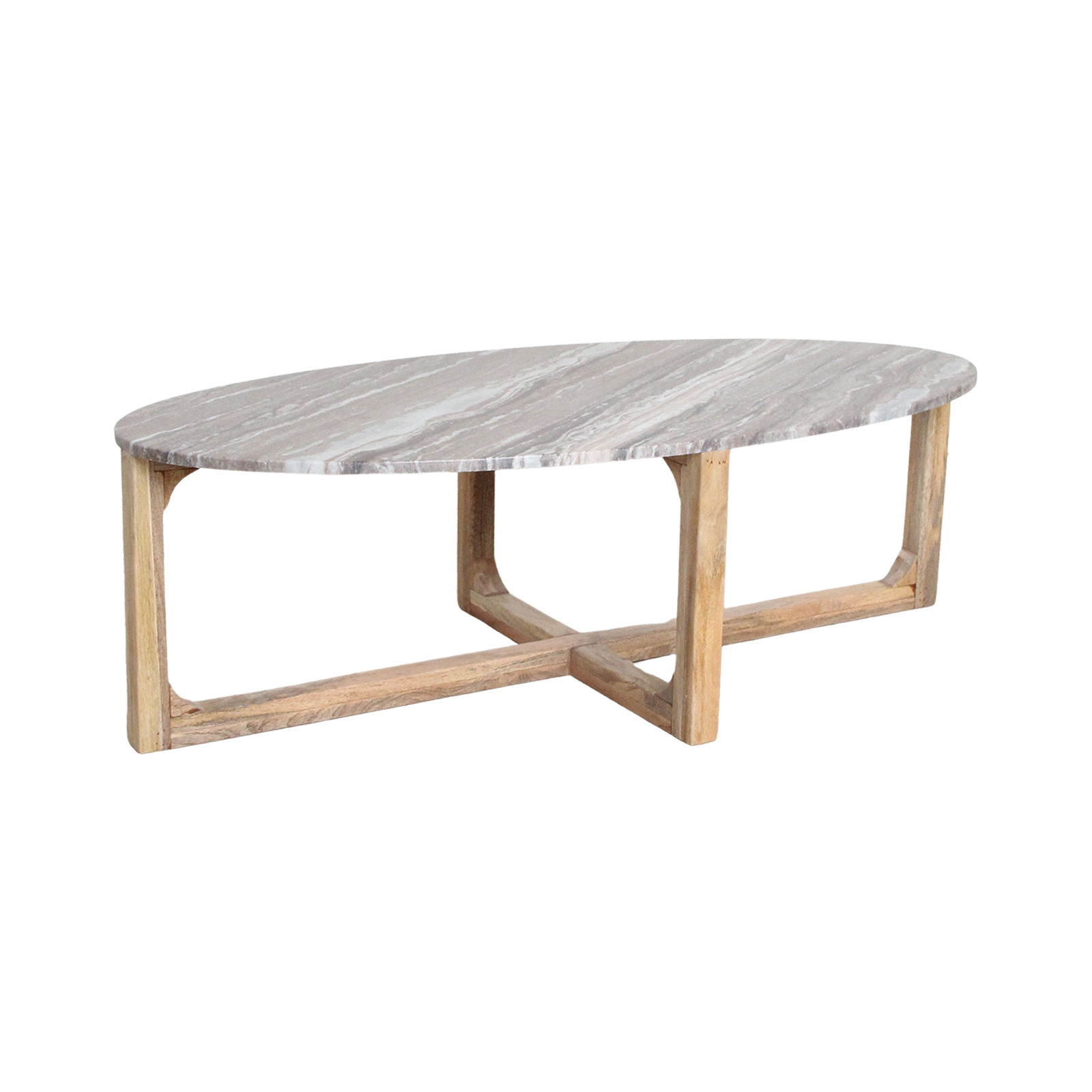 Raw Materials Amsterdam Salontafel | Marmer | Bruin | Ovaal | L120 x B60 x H38 cm