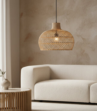 Raw Materials Amsterdam Hanglamp Maze | Rotan | Naturel | D42 x H36 cm