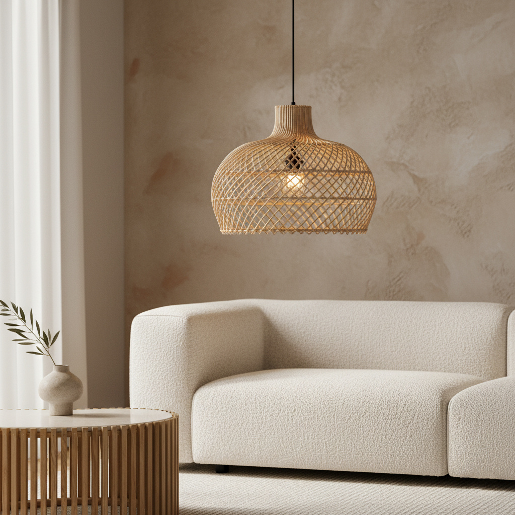 Raw Materials Amsterdam Hanglamp Maze | Rotan | Naturel | D42 x H36 cm