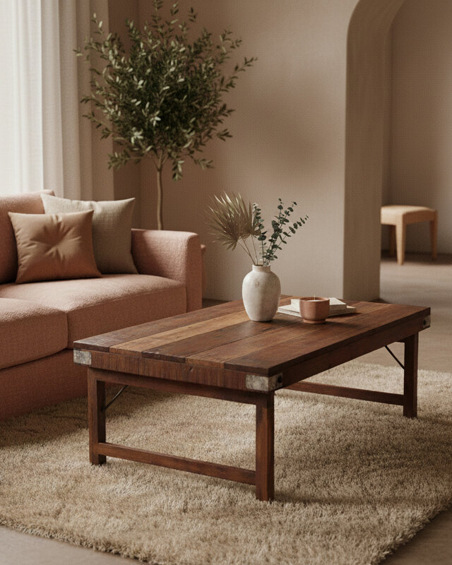 Raw Materials Amsterdam Inklapbare Salontafel | Bruin | H45 x B120 x D75 cm