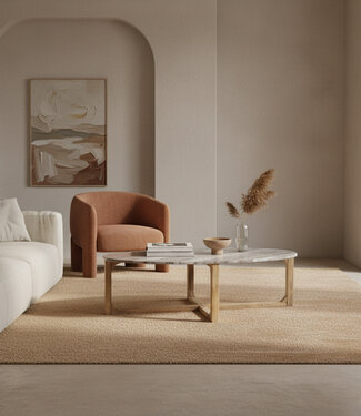 Raw Materials Amsterdam Salontafel | Marmer | Bruin | Ovaal | L120 x B60 x H38 cm