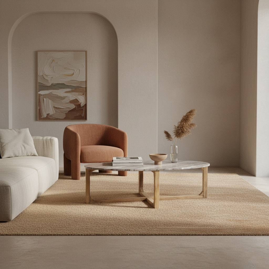 Raw Materials Amsterdam Salontafel | Marmer | Bruin | Ovaal | L120 x B60 x H38 cm