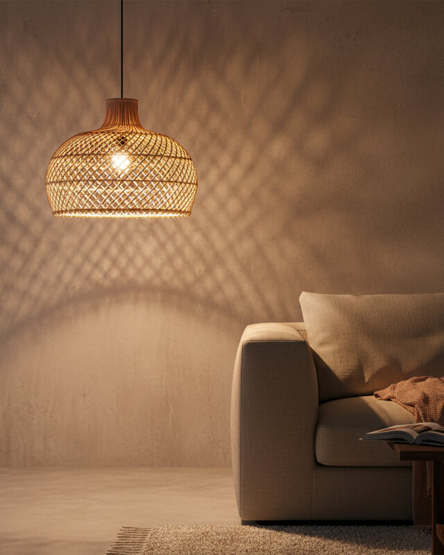 Raw Materials Amsterdam Hanglamp Maze | Rotan | Naturel | D42 x H36 cm