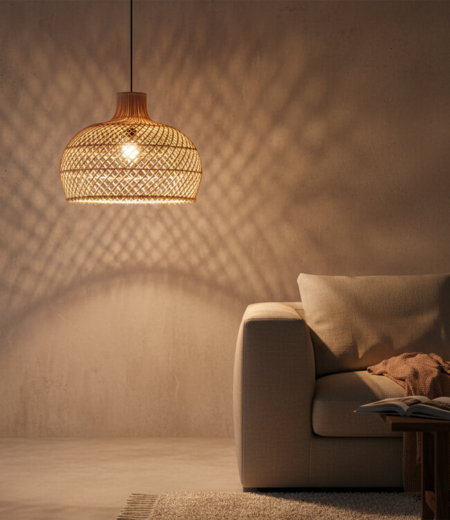 Raw Materials Amsterdam Hanglamp Maze | Rotan | Naturel | D42 x H36 cm
