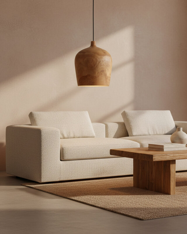 Raw Materials Amsterdam Sirocco Hanglamp | Teakhout | H28 x D25 cm