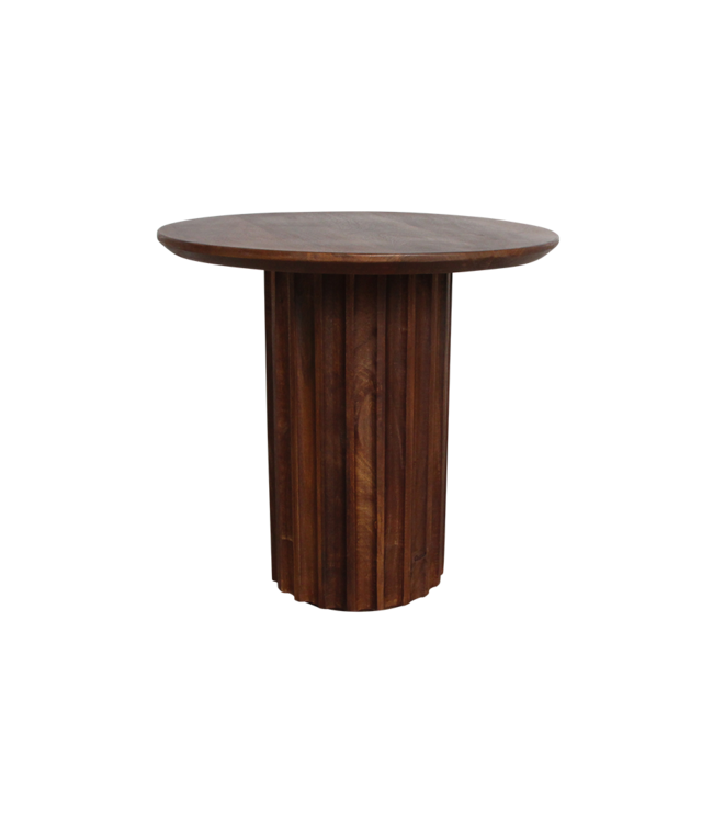 Raw Materials Amsterdam Bullnose Bijzettafel | Omgekeerd Bruin | H48 x D50 cm