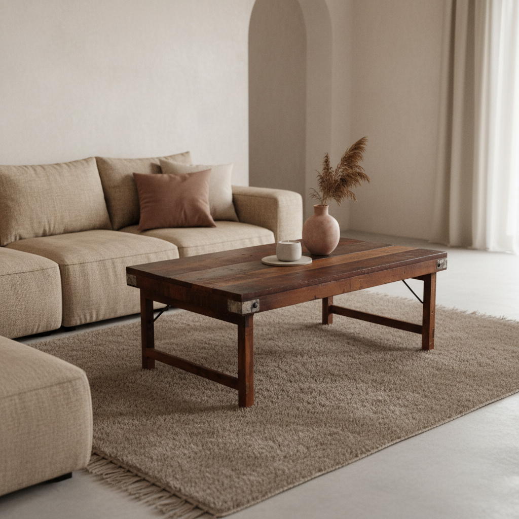 Raw Materials Amsterdam Inklapbare Salontafel | Bruin | H45 x B120 x D75 cm