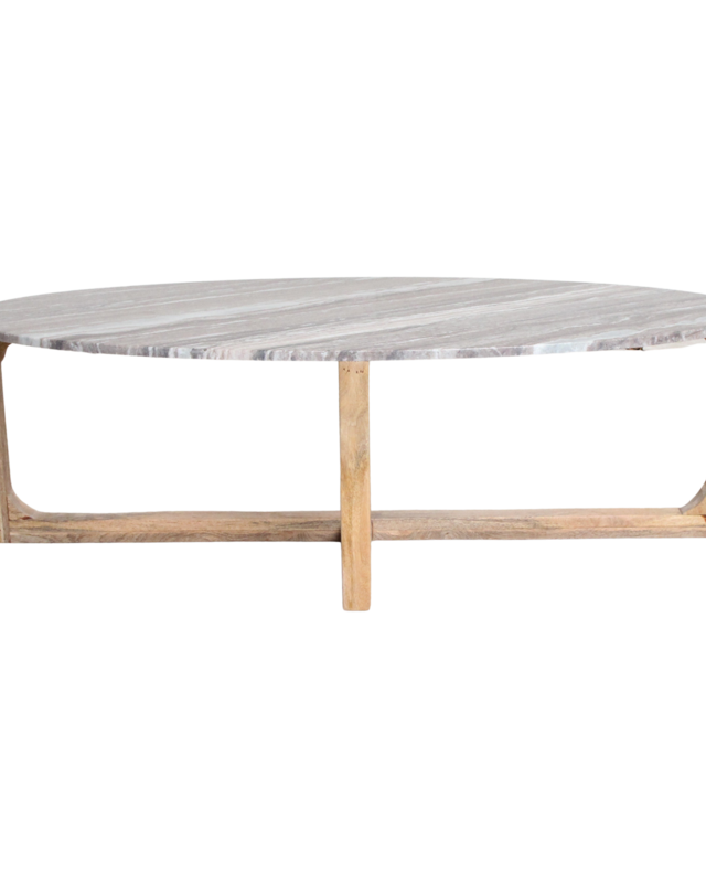 Raw Materials Amsterdam Salontafel | Marmer | Bruin | Ovaal | L120 x B60 x H38 cm