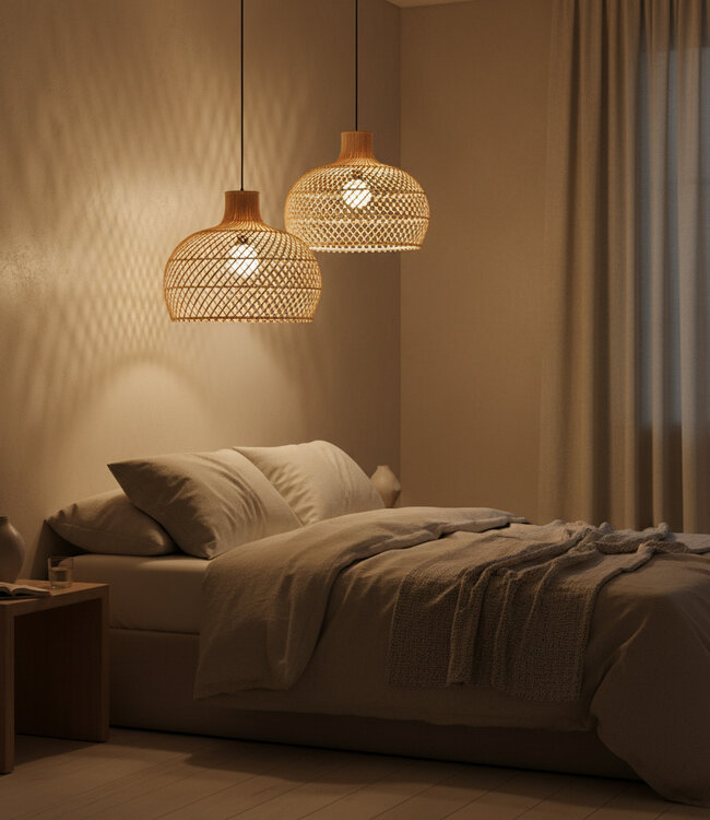 Raw Materials Amsterdam Hanglamp Maze | Rotan | Naturel | D42 x H36 cm