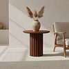 Bullnose Bijzettafel | Omgekeerd Bruin | H48 x D50 cm