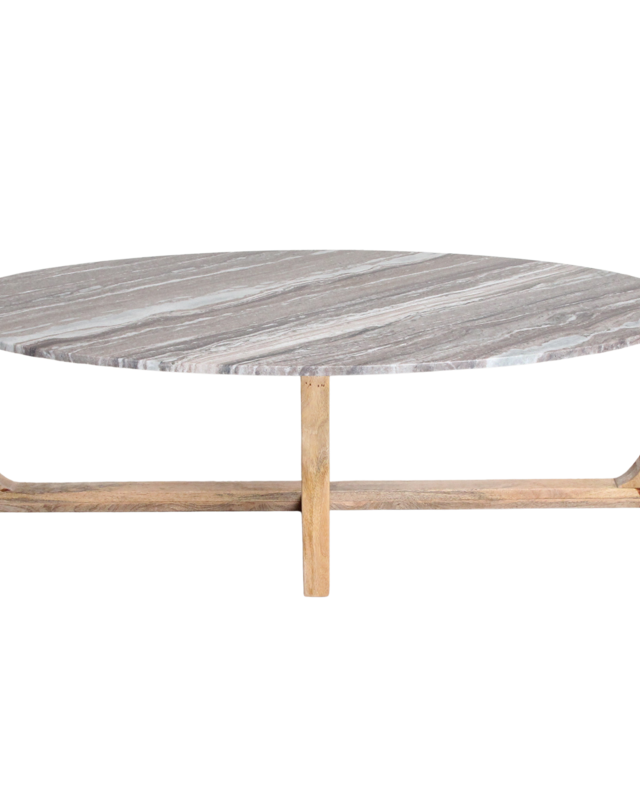 Raw Materials Amsterdam Salontafel | Marmer | Bruin | Ovaal | L120 x B60 x H38 cm