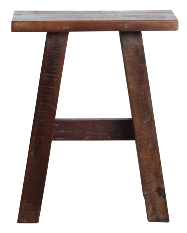Raw Materials Amsterdam Factory Bushalte Bank | Medium | Bruin | L45 x B20 x H50 cm
