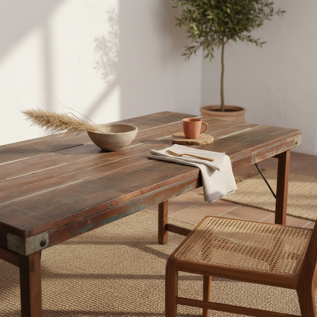 Raw Materials Amsterdam Eettafel | Opklapbaar | Bruin | H76 x B165 x D75 cm