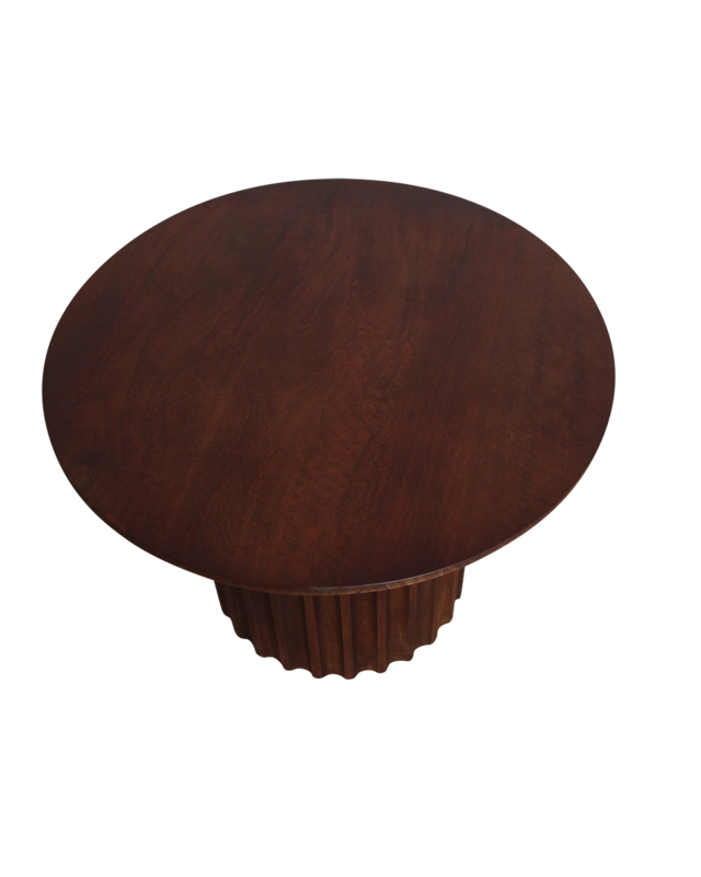 Raw Materials Amsterdam Bullnose Bijzettafel | Bruin | H48 x D55 cm