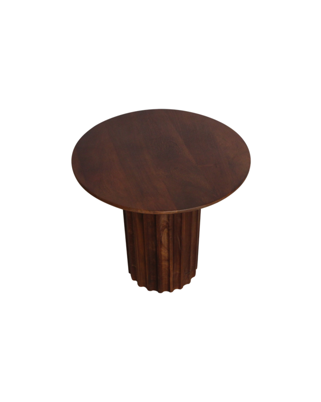 Raw Materials Amsterdam Bullnose Bijzettafel | Omgekeerd Bruin | H48 x D50 cm