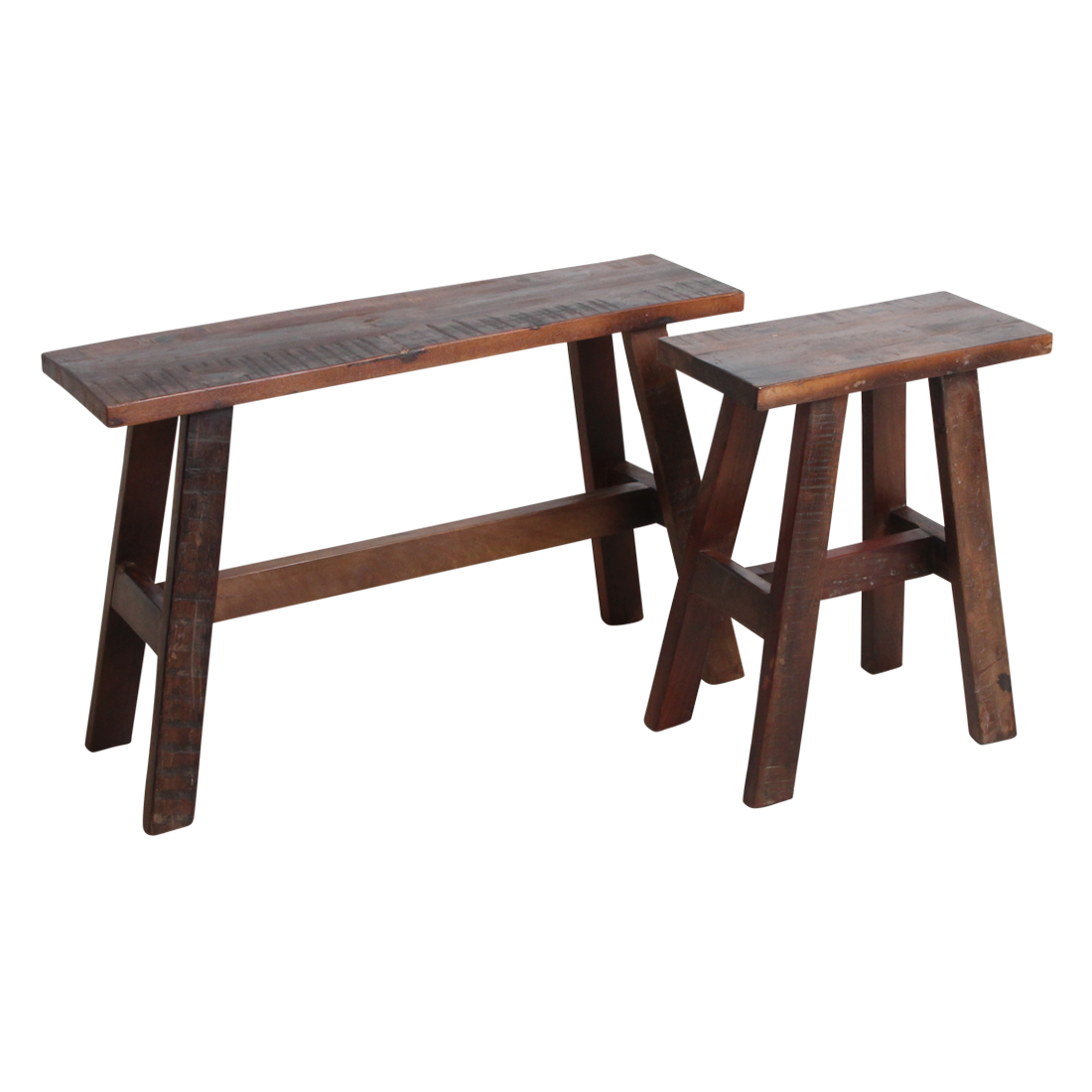 Raw Materials Amsterdam Factory Bushalte Bank | Medium | Bruin | L45 x B20 x H50 cm