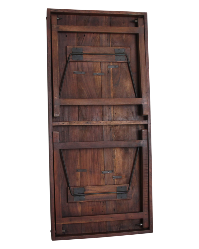 Raw Materials Amsterdam Eettafel | Opklapbaar | Bruin | H76 x B165 x D75 cm