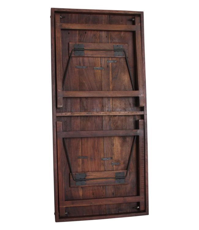 Raw Materials Amsterdam Eettafel | Opklapbaar | Bruin | H76 x B165 x D75 cm