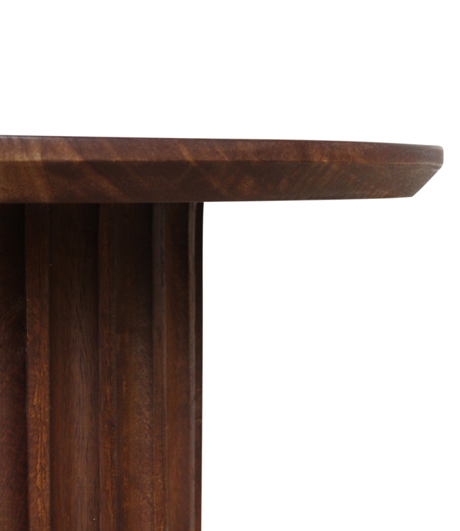 Raw Materials Amsterdam Bullnose Bijzettafel | Bruin | H48 x D55 cm