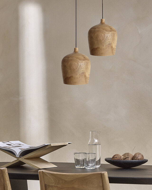 Raw Materials Amsterdam Sirocco Hanglamp | Teakhout | H28 x D25 cm