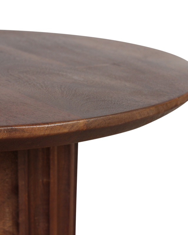 Raw Materials Amsterdam Bullnose Bijzettafel | Omgekeerd Bruin | H48 x D50 cm