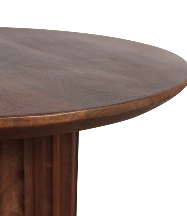 Raw Materials Amsterdam Bullnose Bijzettafel | Omgekeerd Bruin | H48 x D50 cm