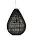 Raw Materials Amsterdam Drop Hanglamp | Zwart | Rotan | H65 x D45 cm
