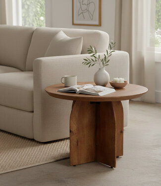 Raw Materials Amsterdam Bullnose Bijzettafel | Organisch | H40 x D55 cm