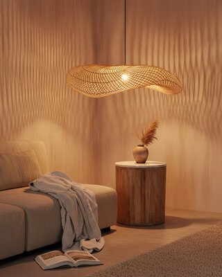 Raw Materials Amsterdam Hanglamp Wave | Rotan | D90 x H22 cm