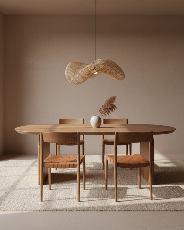Raw Materials Amsterdam Wave Hanglamp | Rotan | Large | H28 x D75 cm