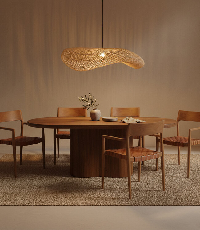 Raw Materials Amsterdam Hanglamp Wave | Rotan | D90 x H22 cm