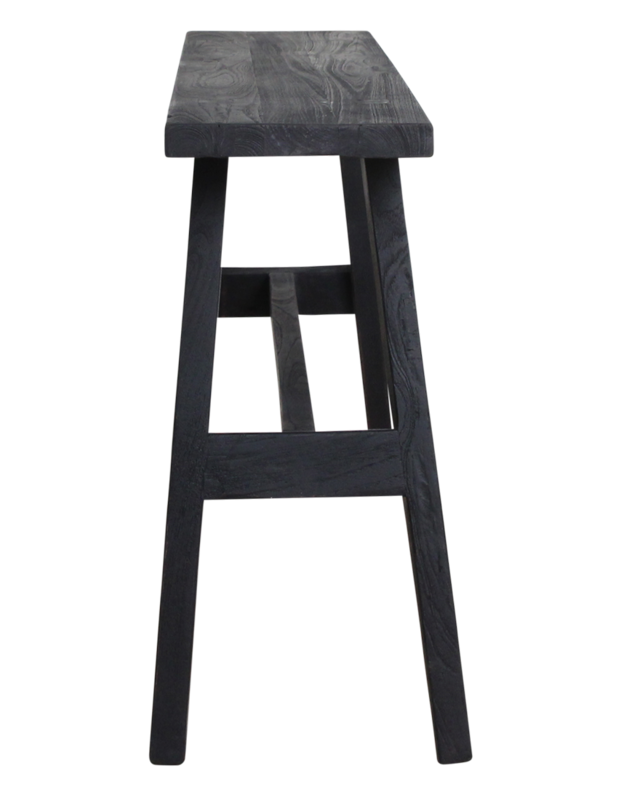 Raw Materials Amsterdam Factory Bushalte Bank | Groot | Zwart | L85 x B20 x H50 cm