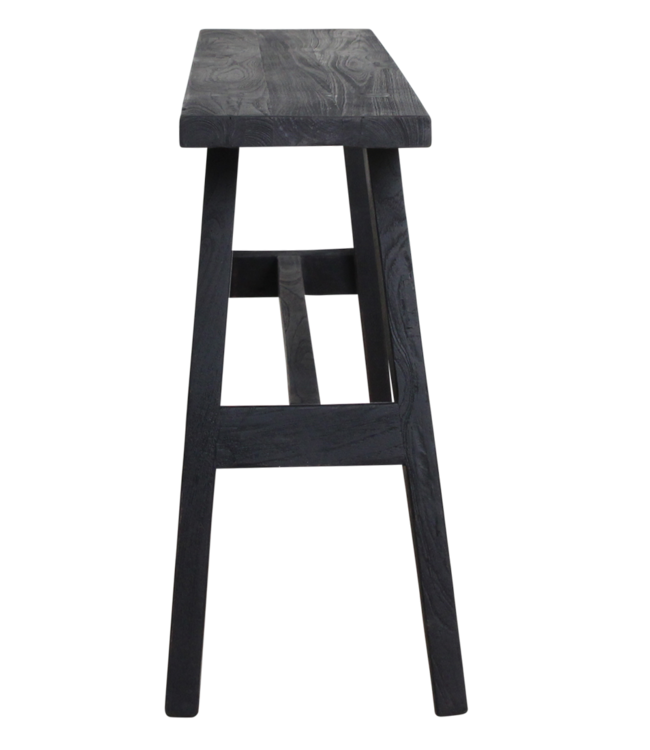 Raw Materials Amsterdam Factory Bushalte Bank | Groot | Zwart | L85 x B20 x H50 cm