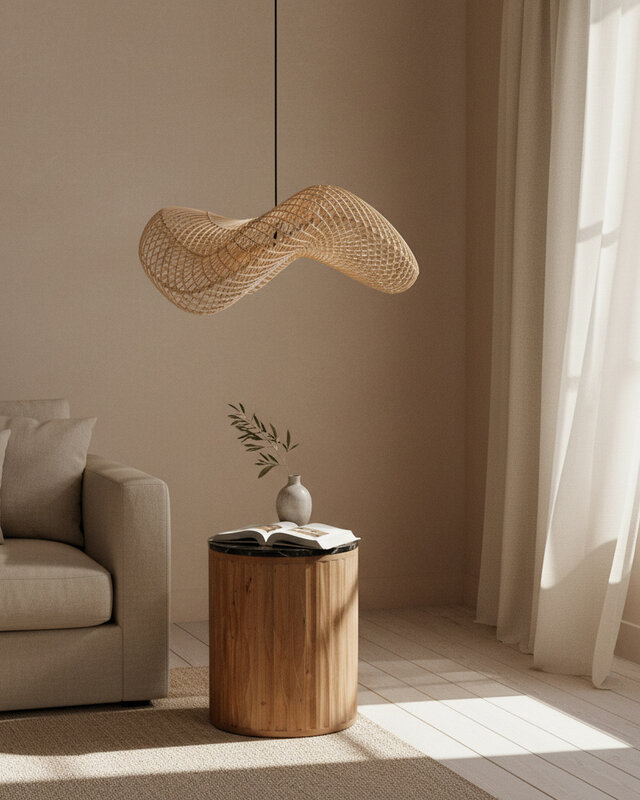 Raw Materials Amsterdam Wave Hanglamp | Rotan | Large | H28 x D75 cm