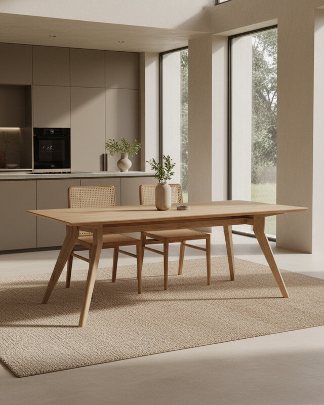 Raw Materials Amsterdam Studio Eettafel | Teakhout | H76 x B200 x D95 cm