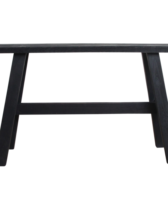 Raw Materials Amsterdam Factory Bushalte Bank | Groot | Zwart | L85 x B20 x H50 cm