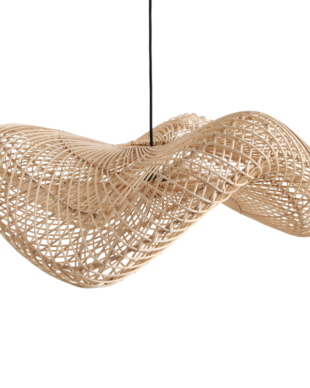 Raw Materials Amsterdam Wave Hanglamp | Rotan | Large | H28 x D75 cm