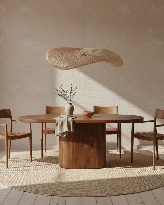 Raw Materials Amsterdam Hanglamp Wave | Rotan | D90 x H22 cm