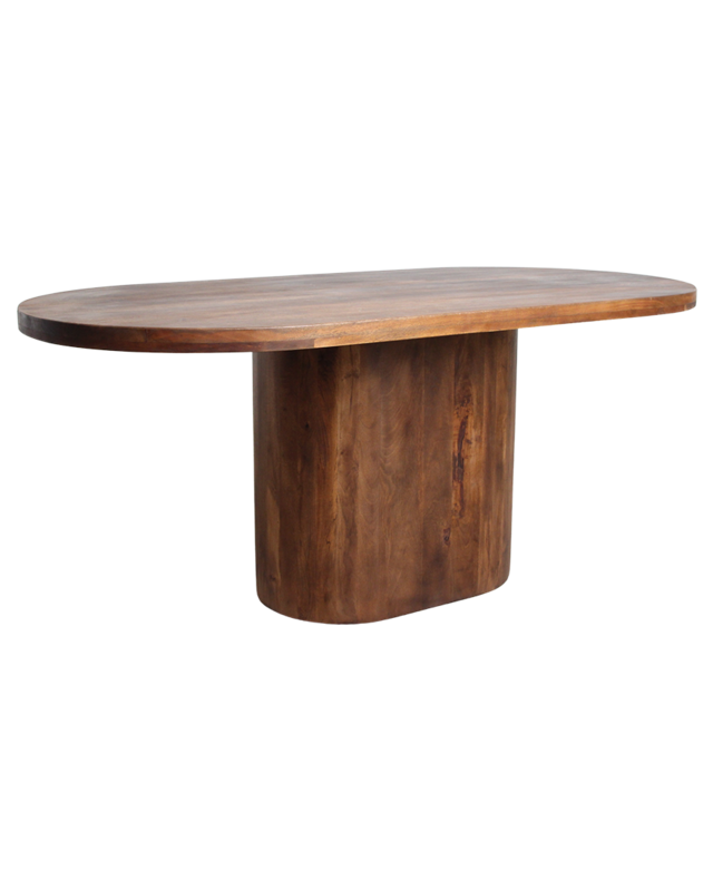 Raw Materials Amsterdam Bullnose Oblong Eettafel | Mangohout | H76 x B180 x D110 cm