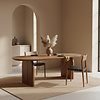Bullnose Eettafel | Bruin | Gesloten | H76 x B240 x D90 cm