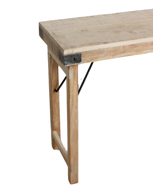 Raw Materials Amsterdam Limewash Opklapbare Wandtafel | H76 x B170 x D40 cm