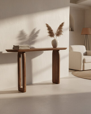 Raw Materials Amsterdam Bullnose Wandtafel | Bruin | H80 x B140 x D38 cm