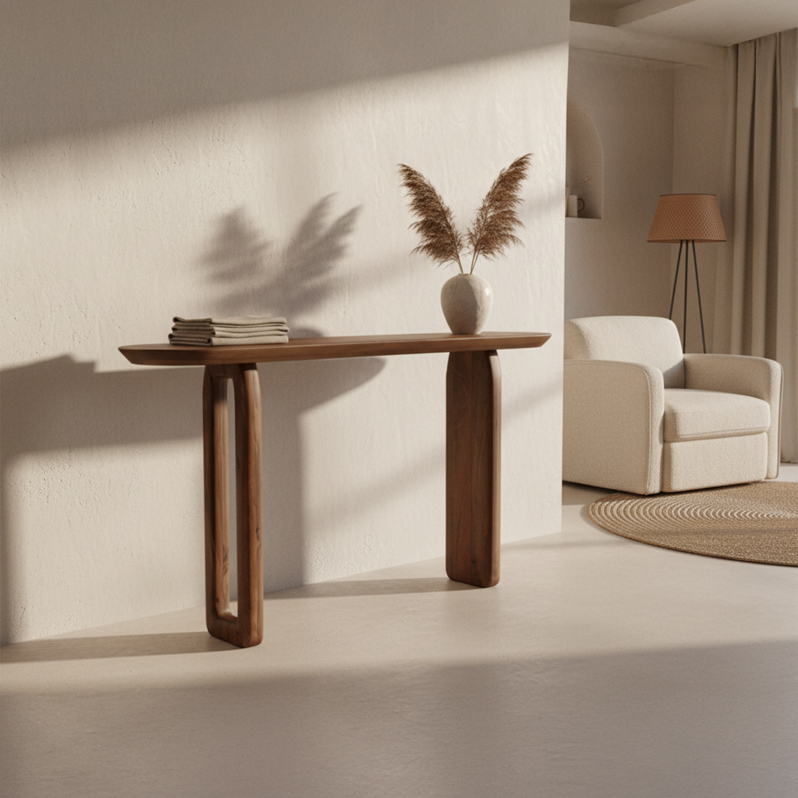 Raw Materials Amsterdam Bullnose Wandtafel | Bruin | H80 x B140 x D38 cm