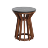 Bijzettafel | Sabah | Marmeren | Zwart | H50 x D40 cm