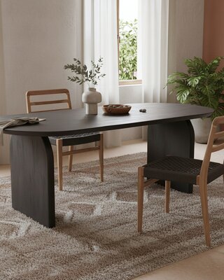Raw Materials Amsterdam Bullnose | Eettafel | Mangohout | 180 cm