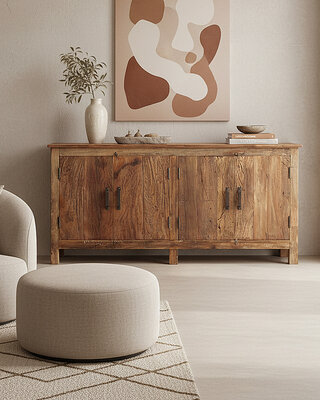 Raw Materials Amsterdam Farmwood Dressoir | 4 Deuren | H80 x B172 x D39 cm