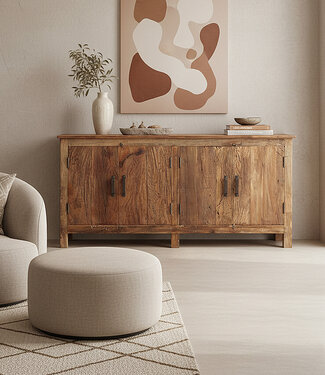 Raw Materials Amsterdam Farmwood Dressoir | 4 Deuren | H80 x B172 x D39 cm